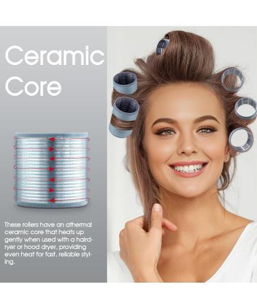 xnicx 9pcs Hair Roller Set Hair Curlers Self-Grip Ceramic Ionic Thermal Hair Rollers Hair Rollers Hair Curlers to Sleep In for Hair Blowout Look Salon Quality Hair Rollers for Long Short Hair Gray - Buy Online on GoSupps.com
