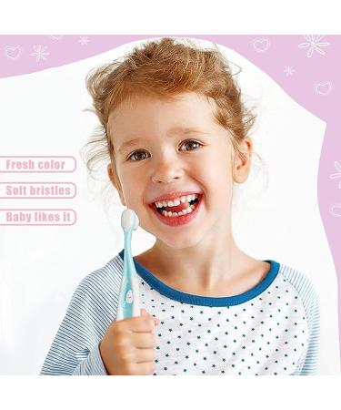 Fainca 4-Piece Soft Baby Toothbrush Set | Nano Toothbrush for Kids 3-12 | Gentle on Sensitive Gums | Yellow Pink Purple Blue - Buy Online on GoSupps.com