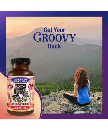 Hippie Farms 5 Mushroom Reserve Blend Supplement - Immune System & Brain Support - Buy Online on GoSupps.com