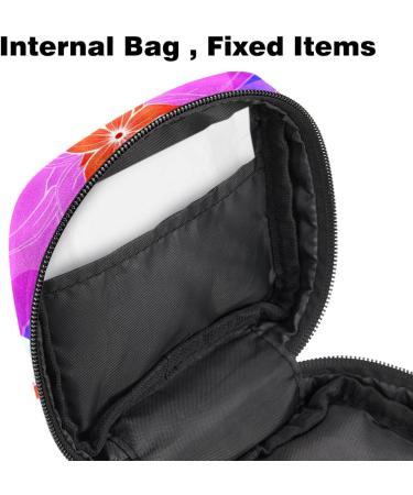 Menstrual Pad Bag with Zipper - Floral Women's Tampon Pouch - Travel-Friendly Napkin Storage for Girls - Buy Online on GoSupps.com