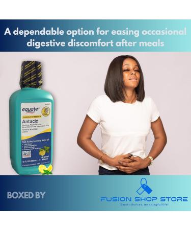 Antacid Maximum Strength- Liquid Original Flavor 12 fl. oz (Pack of 1) Boxed by Fusion Shop Store - Buy Online on GoSupps.com