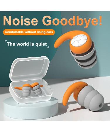 Noise Reducing Ear Plugs - Waterproof Sleep Earplugs - Three Layers of Mute Waterproof Silicone Reusable Hearing Protection with Box for Noise Sensitivity Rossev - Buy Online on GoSupps.com