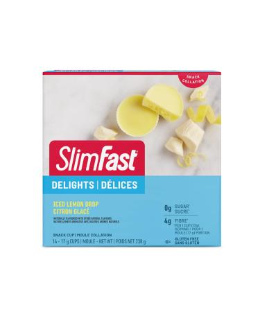 Slim-Fast Keto Bomb Snacks 14x17g Iced Lemon Drop Cups Per Box 238 Grams Ice Lemo Cup 238 Grams