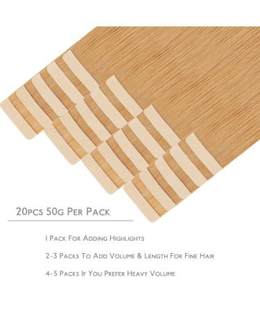 Buy Salife Tape Extensions - Real Hair 20 Pcs 50g 40cm Strawberries Blonde Silky Straight Invisible Skin Weft Tape In 40cm #16A - Buy Online on GoSupps.com