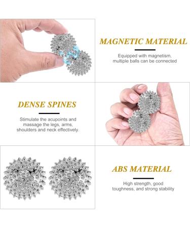 2-Piece Massage Hedgehog Ball & 8-Piece Acupressure Ring Set | Magnetic 32mm Stress Relief & Finger Massage Devices | International Shipping Available - Buy Online on GoSupps.com