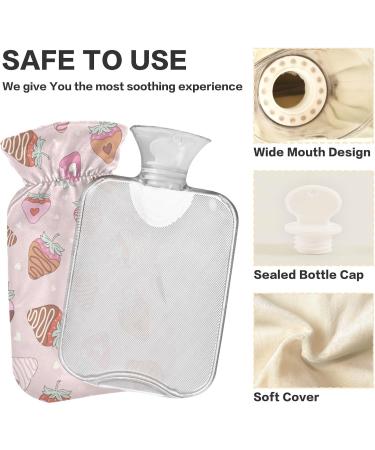 Naanle Sweet Echedberry Warm Water Bottle with Cover - 1L Heat & Cold Therapy Ideal for Bed Hand Foot Pain Relief - Buy Online on GoSupps.com