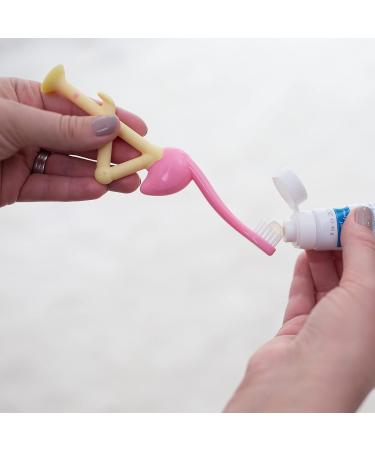Dr. Brown's Pink Flamingo Toddler Toothbrush - Gentle and Fun Dental Care - Buy Online on GoSupps.com