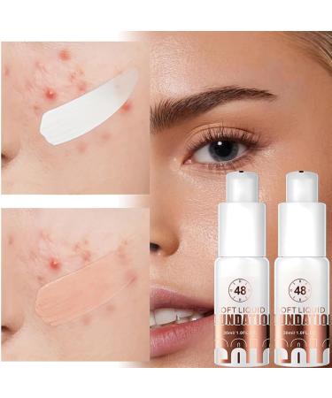  manhegari Color Changing Foundation - Long-Lasting Liquid Foundation 30ml Mattifying Cream Concealer Practical Makeup Base - Buy Online on GoSupps.com