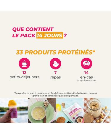 14-day high-protein diet with ready-to-eat products - Weight loss up to 5 kilos - 33 products 1 shaker 1 slimming guide with detailed program - Buy Online on GoSupps.com