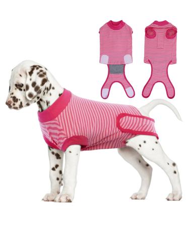Recreational suit for dogs after the operation medical pet shirt dog protective clothing for small middle large dogs anti-lick protection against wound red striped s s red striped