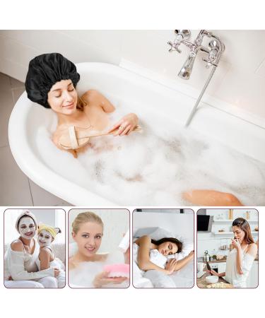 Fuyamp 2 Packs Satin Sleep Cap Adjustable Silky Sleep Bonnet for Women Long Curly Hair Double-Sided Waterproof Satin Hair Cap Extra Large Sleep Satin Bonnet for Women Girls Sleeping Black+White - Buy Online on GoSupps.com