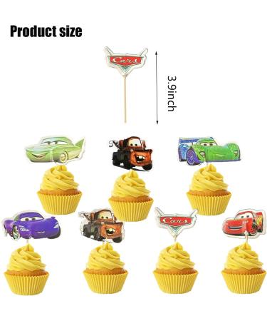 24pcs the Cars Cupcake Toppers cake decoration for boys - Buy Online on GoSupps.com