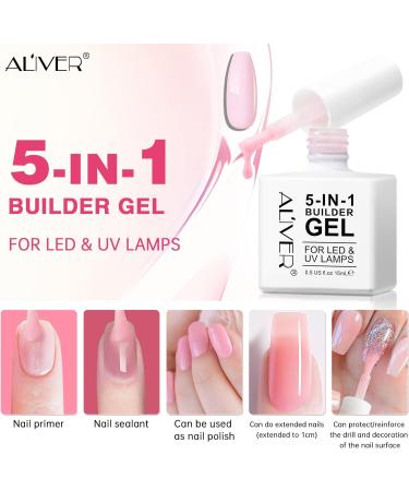 ZODENIS 5 In 1 Pink Builder Gel 15ml - UV Gel Polish Base Coat for Strong Nails & French Manicure - Buy Online on GoSupps.com