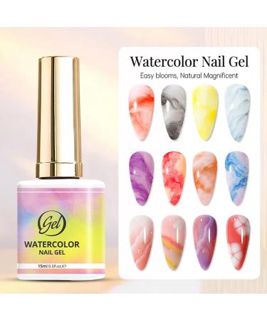 Marble Nail Ink Long-Lasting Glue Natural Spreading Effect Nail Gel - For Spring Summer Valentine's Day Birthday Party Holiday Home Travel Women Girls - Buy Online on GoSupps.com