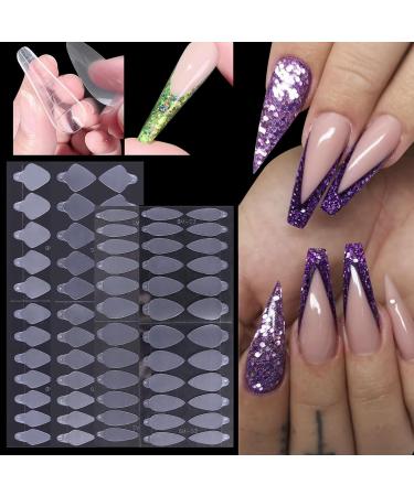 Forms Nail Sticker Gel Extension Quick Building Nail Forms Mould False Nail Tips Reusable Nail Molds French Manicure Tips Inner Mold Aezon