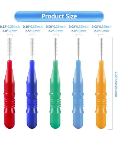 Annhua Interdental Brushes Set - 100 Pieces Tooth Cleaning Tool with Storage Box | Multi-Color Options for Dental Care - Buy Online on GoSupps.com