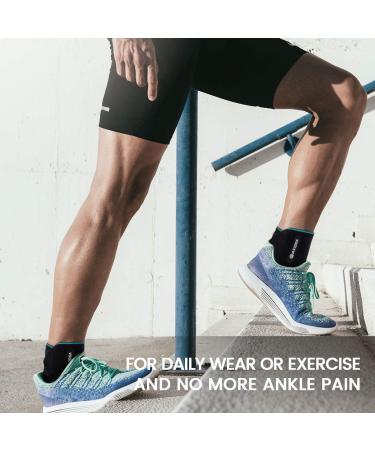 AVIDDA Ankle Support 2 Pack Adjustable Ankle Brace for Sports Elastic Compression Ankle Strap for Sprained Ankle Achilles Tendon Running Teal - Buy Online on GoSupps.com