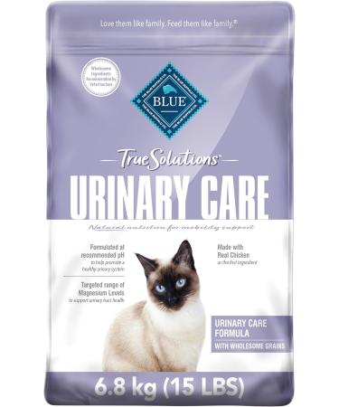 Blue Buffalo True Solutions Natural Urinary Care Dry Cat Food 15-lb + Blue Buffalo True Solutions Natural Urinary Care Adult Wet Cat Food 155g (Pack of 24) Urinary Care Large Bag+Natural Urinary Care - Buy Online on GoSupps.com