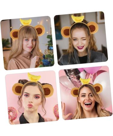 Healeved 1 Set Banana Monkey Headband Monkey Ears Banana Headband with Tail Cute Headband Monkey Ears Banana Headband for Party Monkey Ears Banana Headband for Halloween Monkey Tail - Buy Online on GoSupps.com