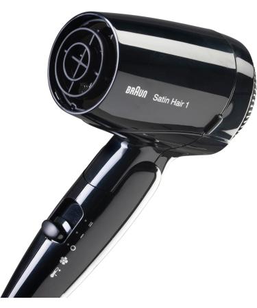 Buy Braun Satin Hair 1 Style&Go Hair Dryer HD130 - Foldable Travel Hair Dryer with Styling Nozzle Black - Fast International Shipping - Buy Online on GoSupps.com