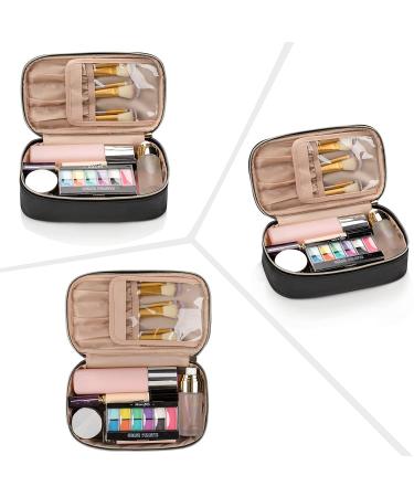 Portable Cute Travel Makeup Bag for Women and Girls | Cosmetics Organizer Pouch - Black Small - Buy Online on GoSupps.com