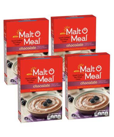 Chocolate Malt-O-Meal®, Quick Cooking Hot Breakfast Cereal, 28 Ounce Box (Pack of 4) Chocolate 28 Ounce (Pack of 4)