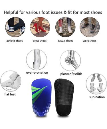 Orthotic 3/4 Length Insoles for Over Pronation & High Arch Support - Men's 6.5-8.5, Women's 7.5-9.5 - Buy Online on GoSupps.com