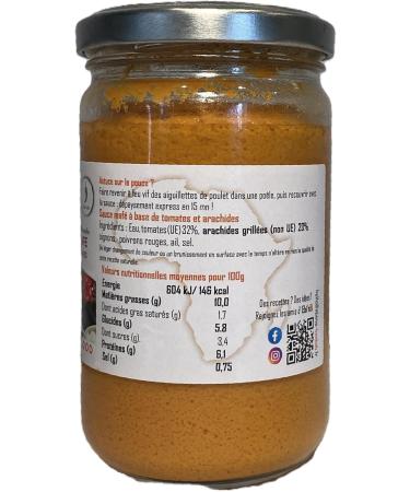  EBENE&BAOBAB Maf sauce from Ebene&Baobab - Peanuts Tomatoes and Spices Meets - Up to 4 People - Pack of 2 x 260 g Cooked in France - Eco-responsible Delivery at a Relay Point - Buy Online on GoSupps.com