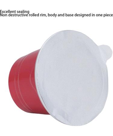  Riuulity 50 Refillable Coffee Capsules with Aluminum Lids Reusable Plastic Coffee Capsules to Customize Your Drinks - Buy Online on GoSupps.com