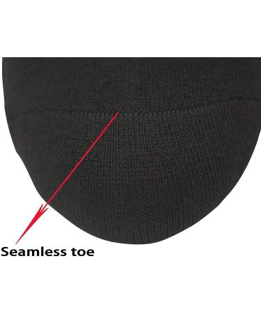 Men's Bamboo Diabetic Ankle Socks - Seamless Toe, Black, 6 Pairs, Size 10-13 - Buy Online on GoSupps.com