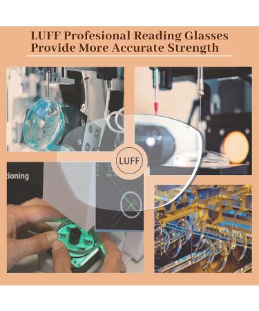 Luff Reading Glasses for Men & Women - Blue Light Blocking Computer Glasses Round Oversized with Spring Hinges - 4 Pack Mix Colors 2.0x 33 Dioptria - Glare Protection for Gaming & Visual Comfort - Buy Online on GoSupps.com