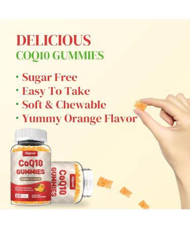 2 Pack CoQ10 Gummies 250mg with Omega-3 Vitamin B3 Zinc & Magnesium | High Absorption Antioxidant Supplement - 120 Orange Flavored Gummies - Buy Online on GoSupps.com