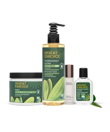 Desert Essence Tea Tree Oil Facial Cleansing Pads - 50 Count (Pack of 3) - Face Cleanser & Makeup Remover - Soothes Skin - Removes Oil & Dirt - Buy Online on GoSupps.com