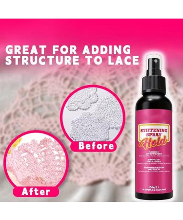  Niktule Fabric Stiffener Spray | 120ml Multifunctional Stiffening Spray Anti-Sagging for Clothing Craft Product Fabric Stiffener - for Crochet Hat Projects Bags - Buy Online on GoSupps.com