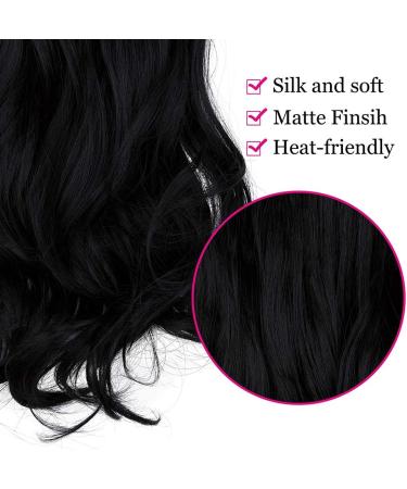 OMGREAT Halo Hair Extension - Invisible Secret Wire Dark Black Curly Wavy Hairpiece 20 inch - Buy Online on GoSupps.com