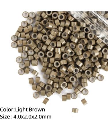Vlasy 200 Pcs Silicone Micro Rings for I Tip Hair Extensions 5mm Micro Nano Beads Micro Links Hair Beads (Light Brown) Micro-5mm-200Pcs Light Brown - Buy Online on GoSupps.com