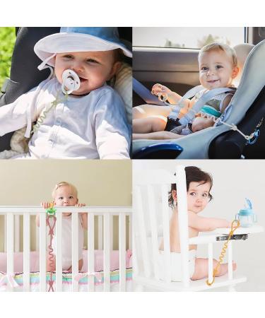 Shop 4 PCS Adjustable Silicone Pacifier Chain | BPA-Free Stroller Toy Strap in 4 Colors - International Shipping Available! - Buy Online on GoSupps.com