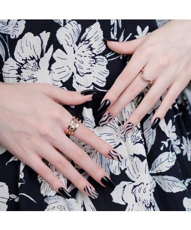  NOOVES NOOVES Nail Gel Sheets | Bold Zebra - Art Design 20 Pieces Premium Semi-Cured Gel Nails Gel Nail Stickers 1 Nail File and 1 Orange Stick Vegan - Buy Online on GoSupps.com