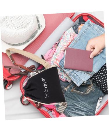 4pcs Hair Dryer Storage Bag Storage Bags Curly Hair Wig Canvas Drawstring Hair Dryer Carriers Travel - Buy Online on GoSupps.com