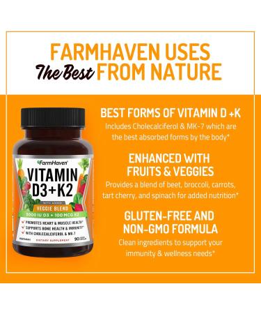 FarmHaven Magnesium Glycinate and Vitamin D3 K2 - Buy Online on GoSupps.com