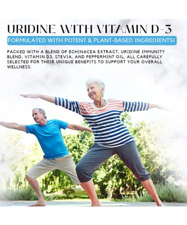 Absonutrix Uridine with Vitamin D-3 343 mg 4 FL OZ Liquid 302 Servings Made in USA Plant-Based Ingredients Gluten-Free - Buy Online on GoSupps.com