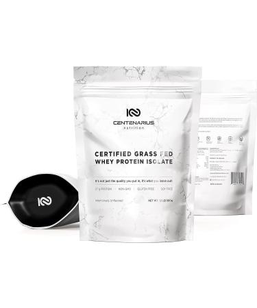 Centenarius Nutrition Grass Fed Whey Protein Isolate - Pure Amino Acids for Muscle Growth & Recovery - Cold-Filtered No Additives Unflavored - International Shipping Available - Buy Online on GoSupps.com