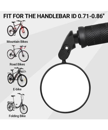 HOPENE 2023 Bike Mirrors - 360 Rotation, HD Wide View, 1 Pair - Buy Online on GoSupps.com