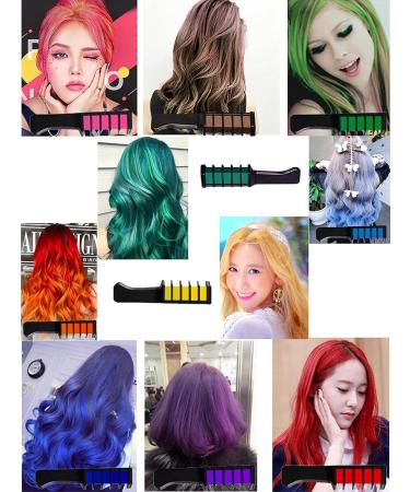 EBANKU Hair Chalk for Girls Kids - 10 Color Temporary Bright Hair Dye, Washable, Great for Birthday Gifts, Cosplay, Halloween, Christmas - Ages 5-12 - Buy Online on GoSupps.com