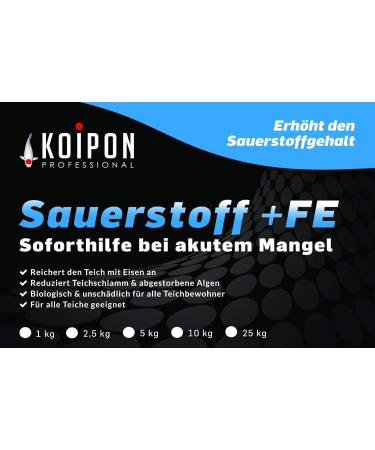 KOIPON Oxygen +FE 2.5kg | Boost Pond Oxygen Levels | Immediate Relief for Oxygen Deficiency - Buy Online on GoSupps.com