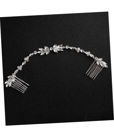 FRCOLOR Set of 3 Rhinestone Hair Pins Hair Clip Comb Hair Comb Made of Crystal Hair Accessories Made of Rhinestone Tiara Soft Chain Wedding Bridal - Buy Online on GoSupps.com