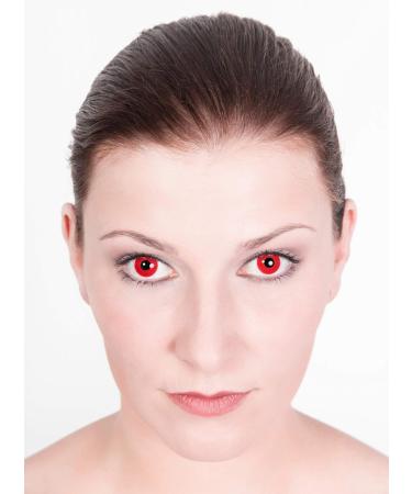 Red Motif Contact Lenses with Prescription - Annual Lens -4.0 Dioptria for Halloween Carnival & Theme Parties - Buy Online on GoSupps.com