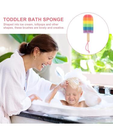 5Pcs Kids Bath Loofah Sponge Set - Ice Cream & Lollipop Design | Shower Body Sponge for Infants - Buy Online on GoSupps.com