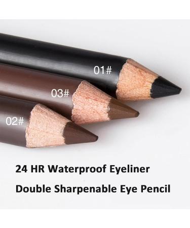 Crayon Eyeliner et Sourcils Waterproof Yeux 2-en-1 Double Taille-Crayon Sans Bavure Application Lisse Longue Tenue pour le Contour des Cils la Lisi re et les Sourcils - Buy Online on GoSupps.com