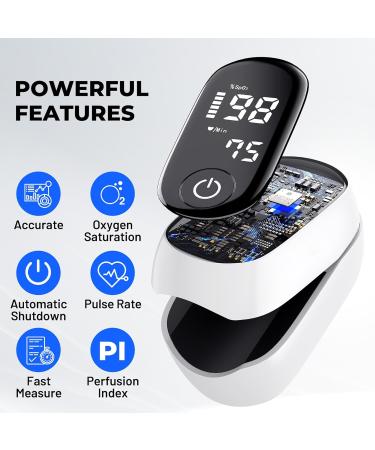 Accurate Fingertip Pulse Oximeter - Blood Oxygen Saturation & Pulse Rate Monitor - International Shipping Available - Buy Online on GoSupps.com